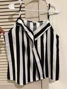 SHEIN Women’s Black & White Striped Spaghetti Strap Tank* Sz. XL* NWOT